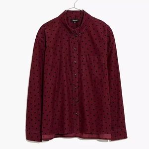 Burgundy/brown corduroy Madewell button-up